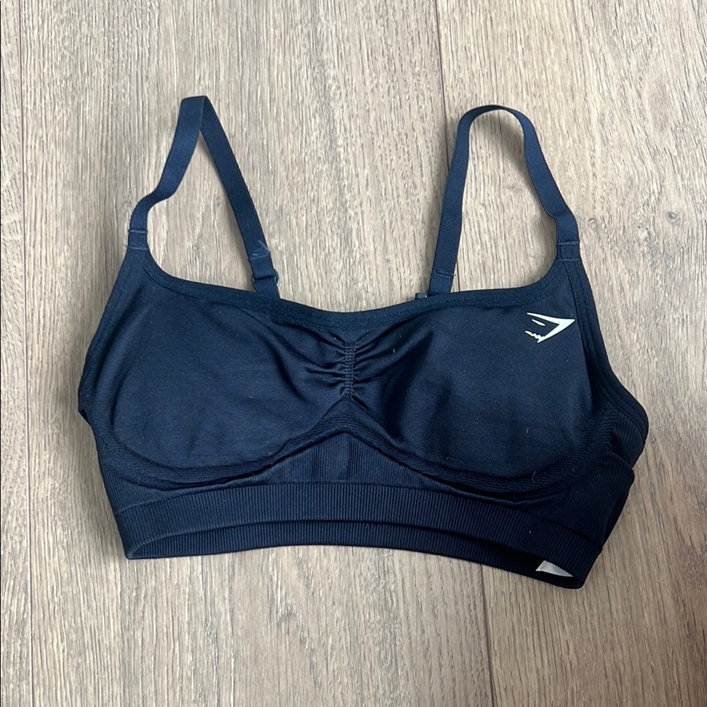 Gymshark Black Sports Bra with Adjustable Straps